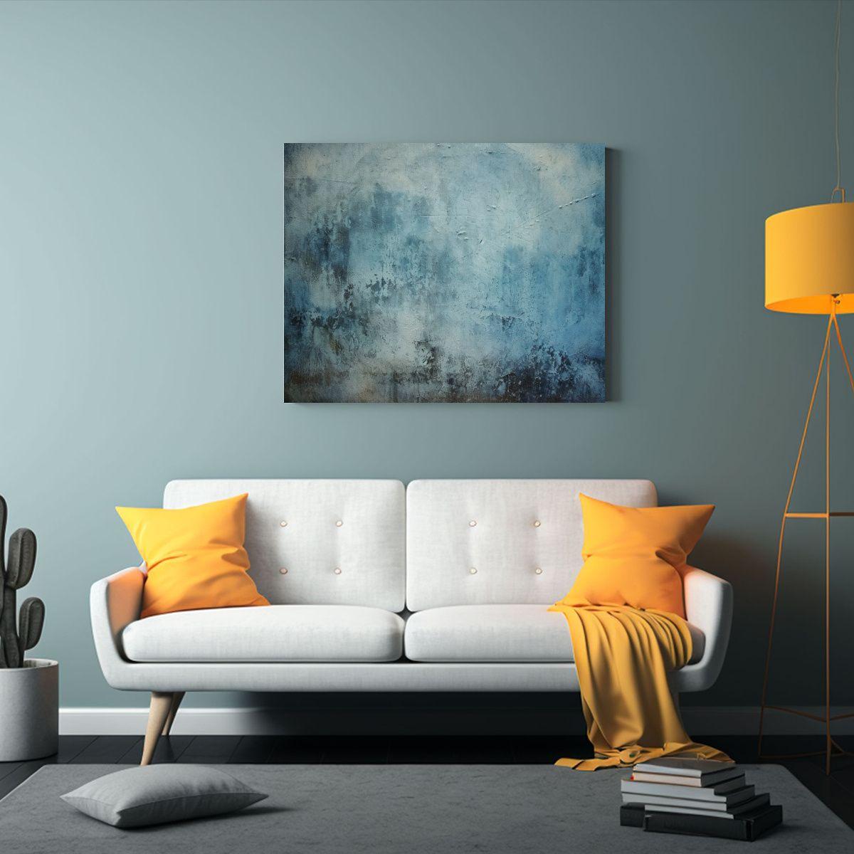 Fondo Textura Cuadro Concepto Mágico En Azul Carbón Con Bo 65x50cm-2