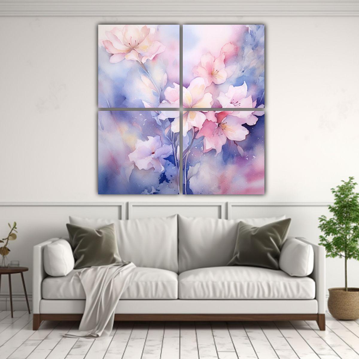 Pinturas Decorativas De Arte De Pared Con Fondo 160x160 Cm-2