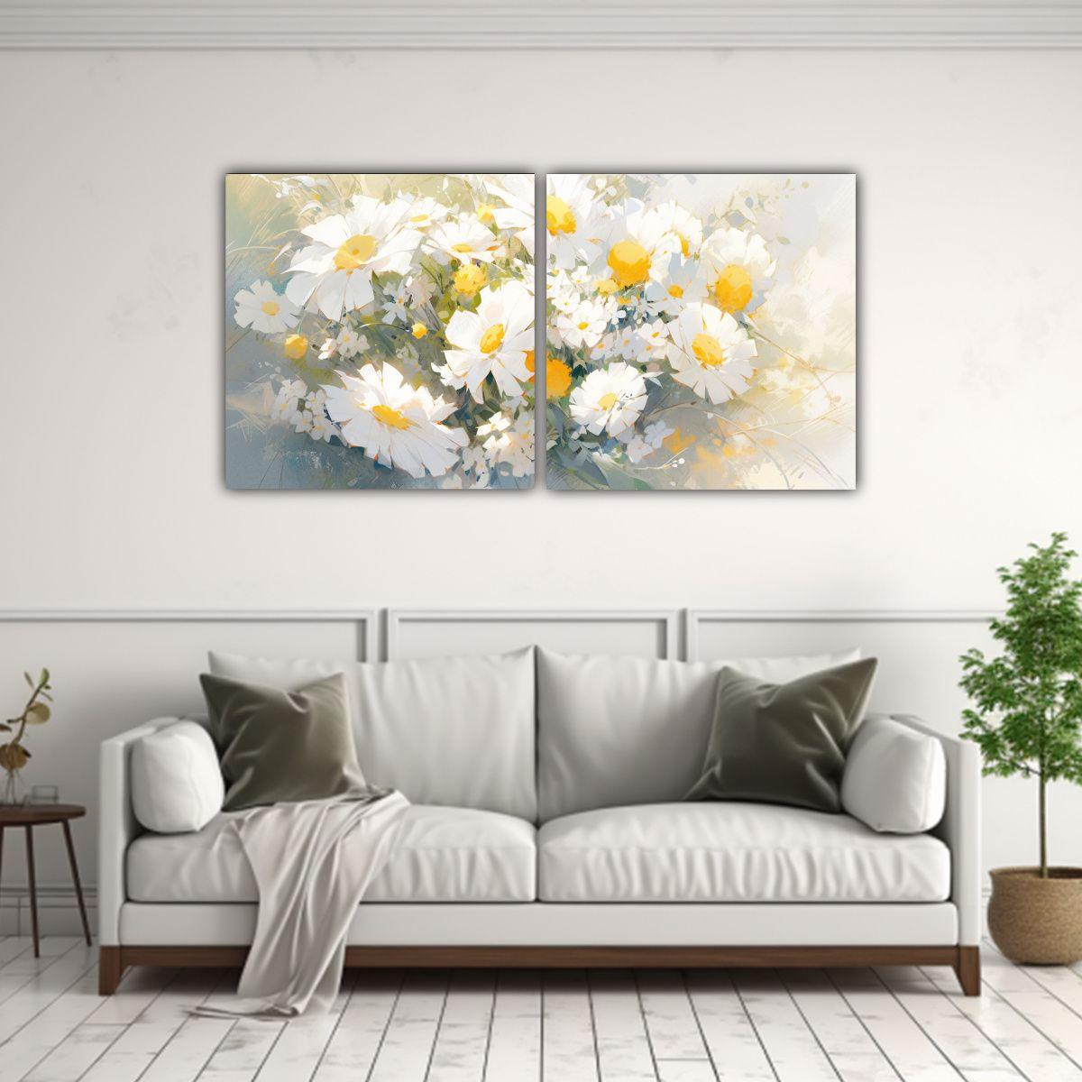 Pinturas Set 2 Cuadros Horizontales Clásicos 80x40 Cm-2