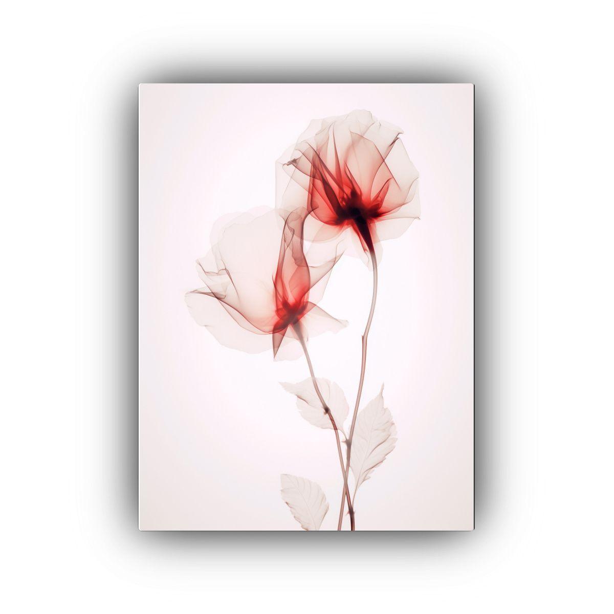 Pintura Decorativa De Rosa Semitransparente 40x50cm-0
