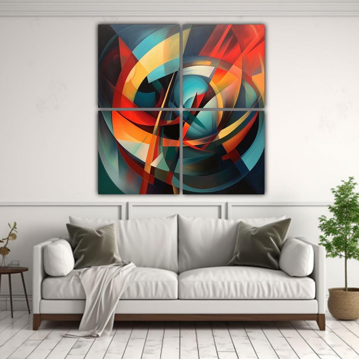 Pinturas Abstractas Regalo Decorativo 140x140 Cm-2