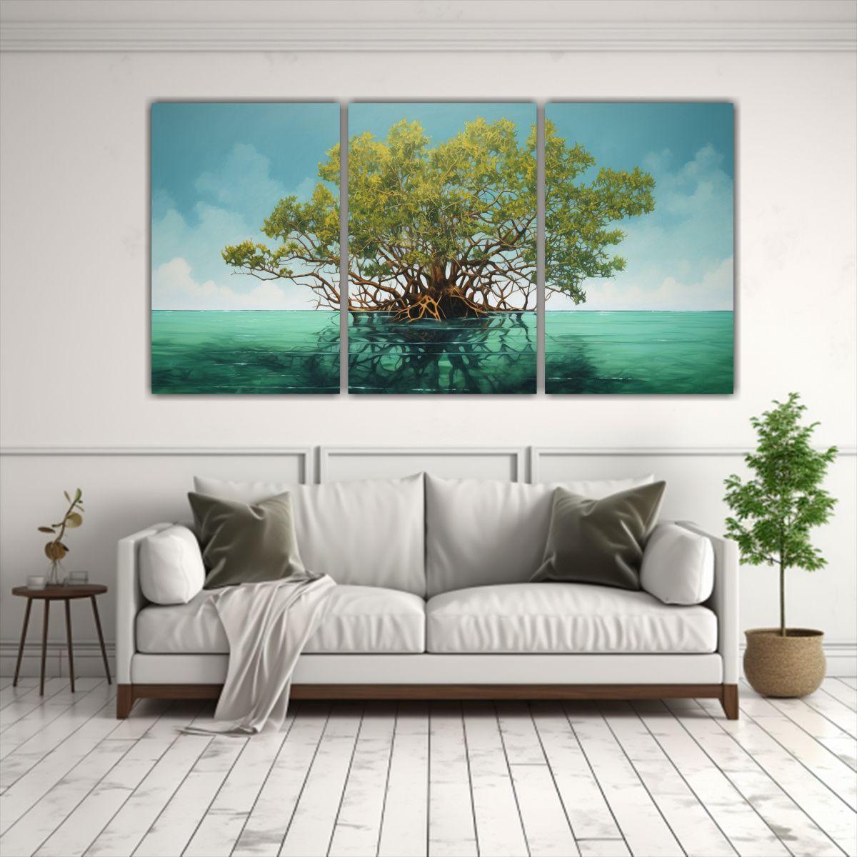 Cuadros Decoración Gama De Colores De Manglar 240x120 Cm-2