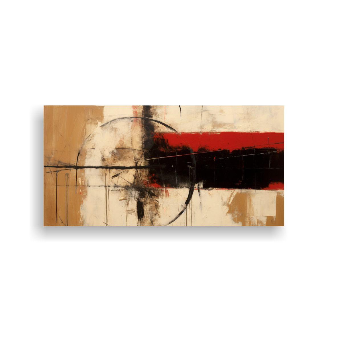 Pinturas De Decoración Cuadro Abstracto Elegante 40x20cm-0