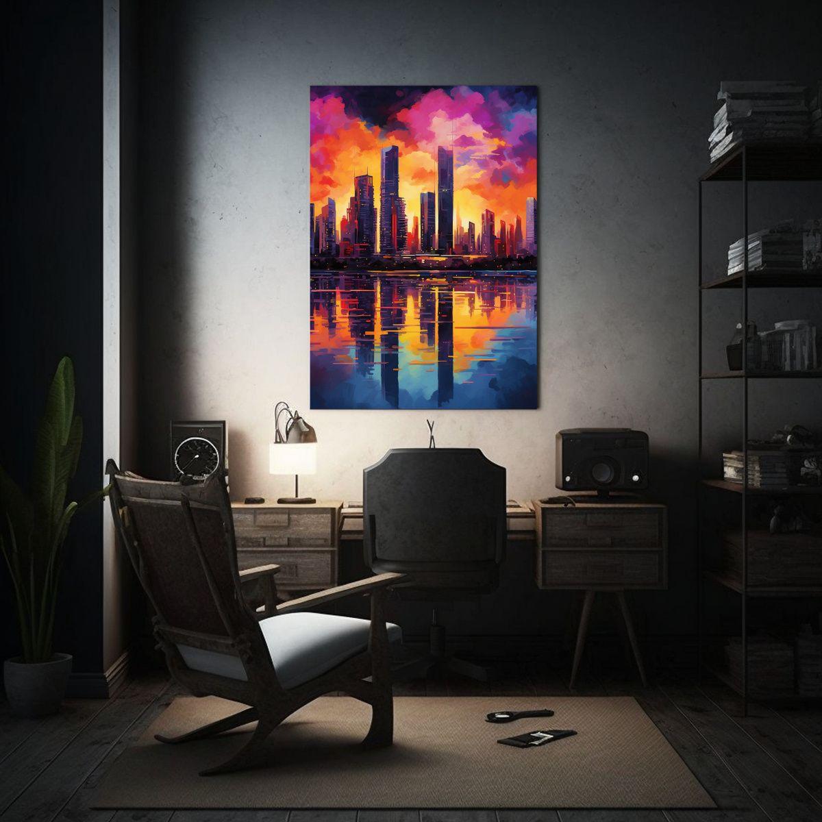 Pintura De Arte De Pared: Naturaleza Viva En Gold 30x45cm-2