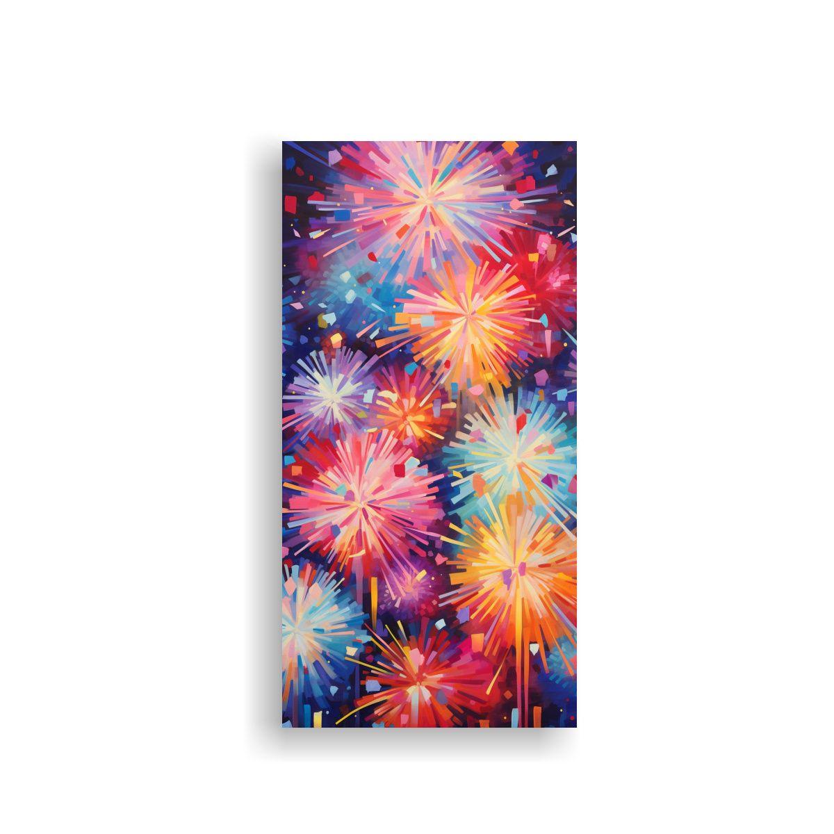 Pintura Decorativa: Equilibrio De Fuegos 20x40cm-0