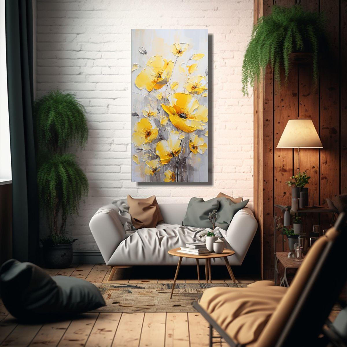 Pintura Lienzo Alta Calidad Clasico Amapolas 40x80cm-2