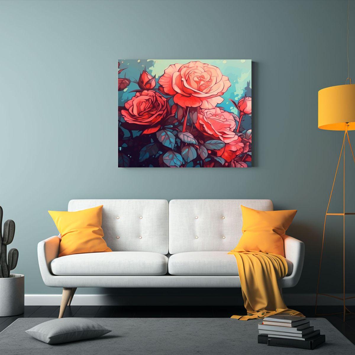 Cuadro Inspiración Con Composición Equilibrada, Jardín De 45x30cm-2