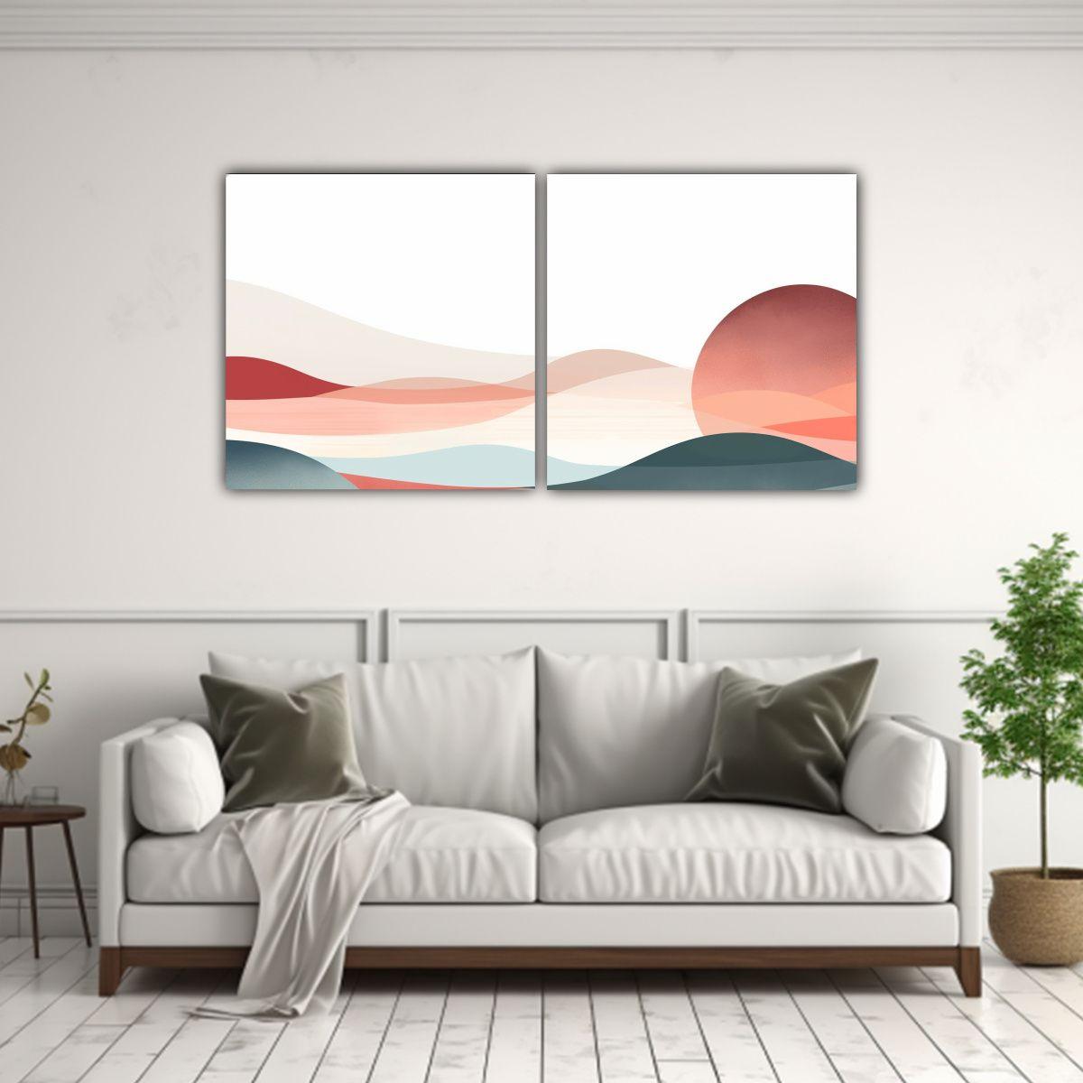 Exposición De Arte Abstracto Boho Minimalista 160x80 Cm-2