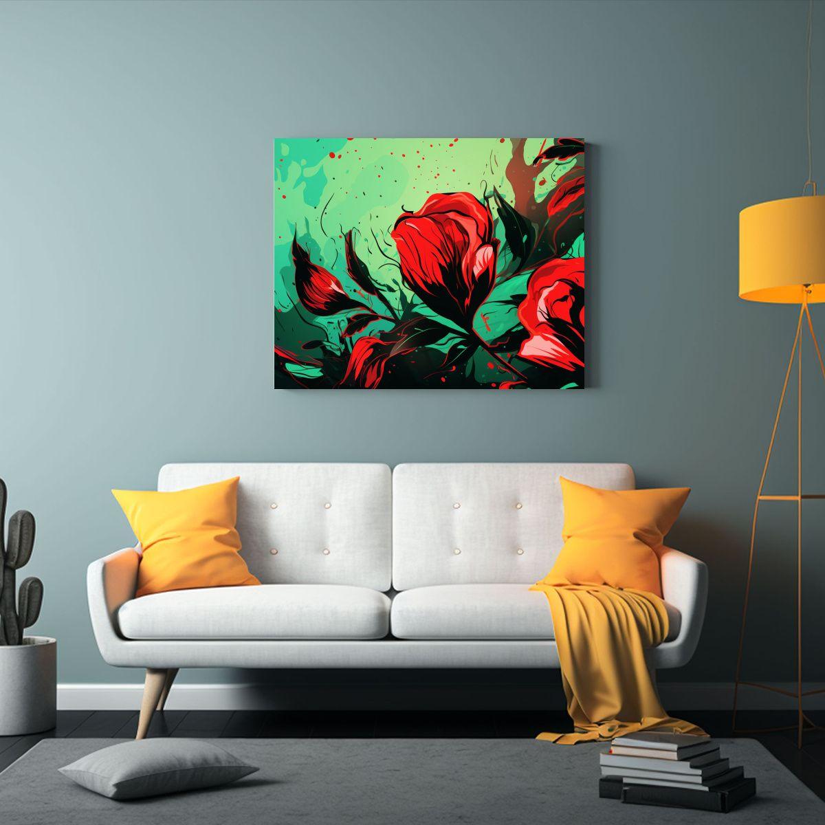 Pinturas Decorativas En Estilo Neonoir Con Impactantes Color 65x50cm-2