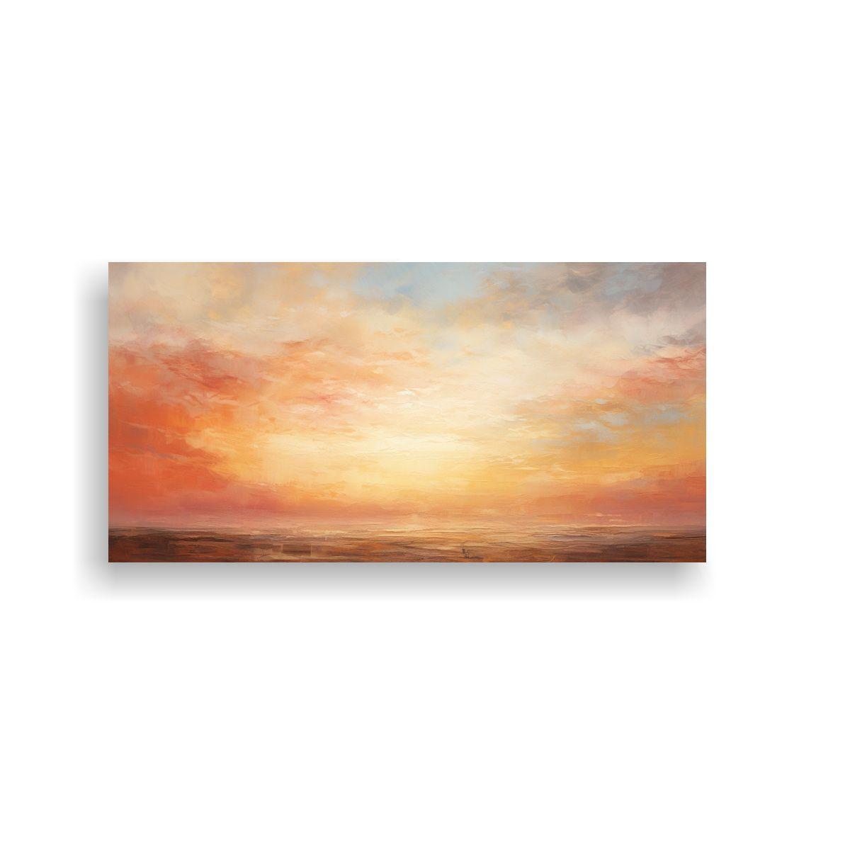 Pinturas Abstractas De Amaneceres Y Atardeceres 60x30 Cm-0