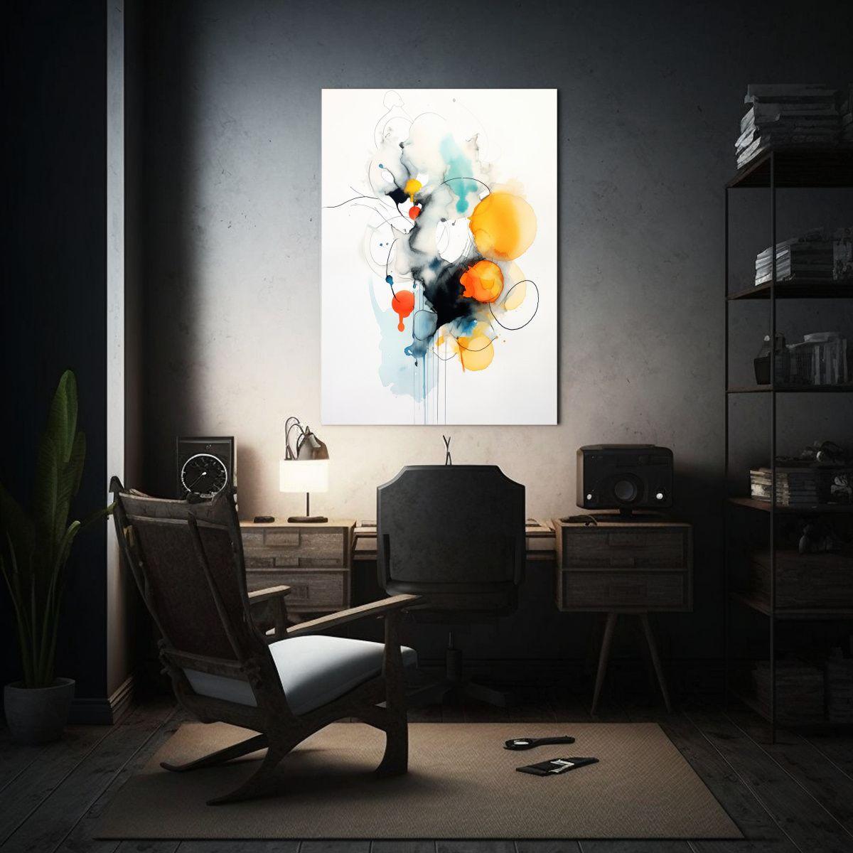 Cuadro Abstracto Minimalista Con Composición 80x120cm-2