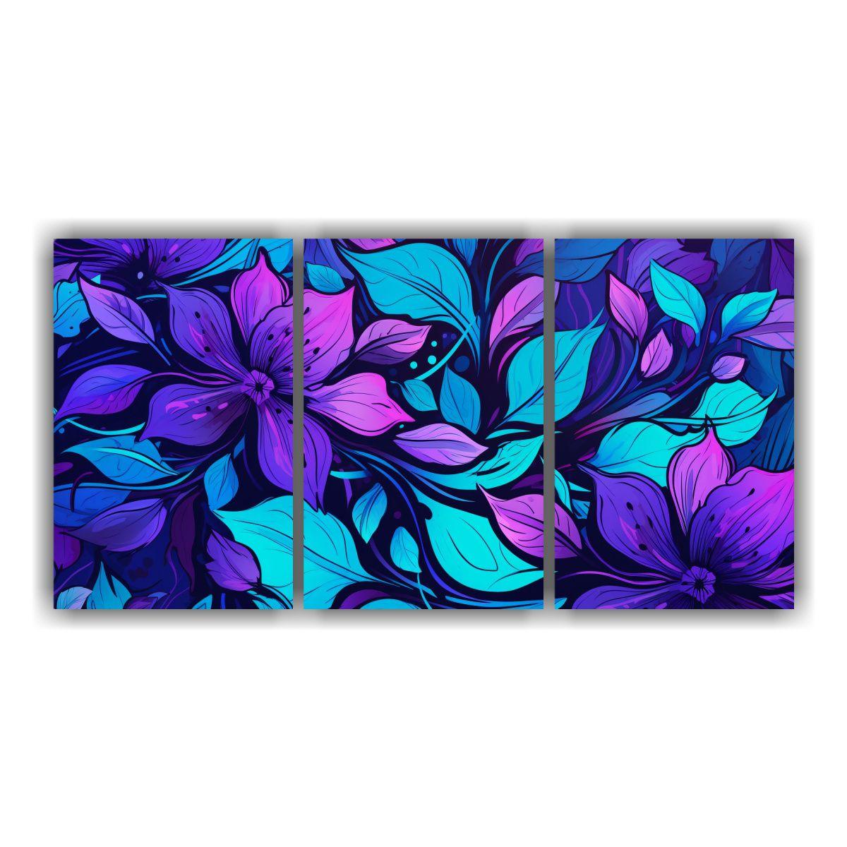 Set 3 Cuadros Modernos Resistentes Pared Ambiente 240x120 Cm-0
