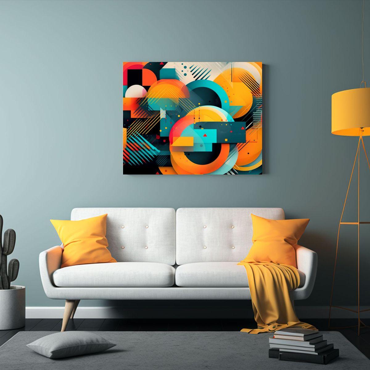 Pinturas Decorativas: Abstracciones Coloridas 45x30cm-2