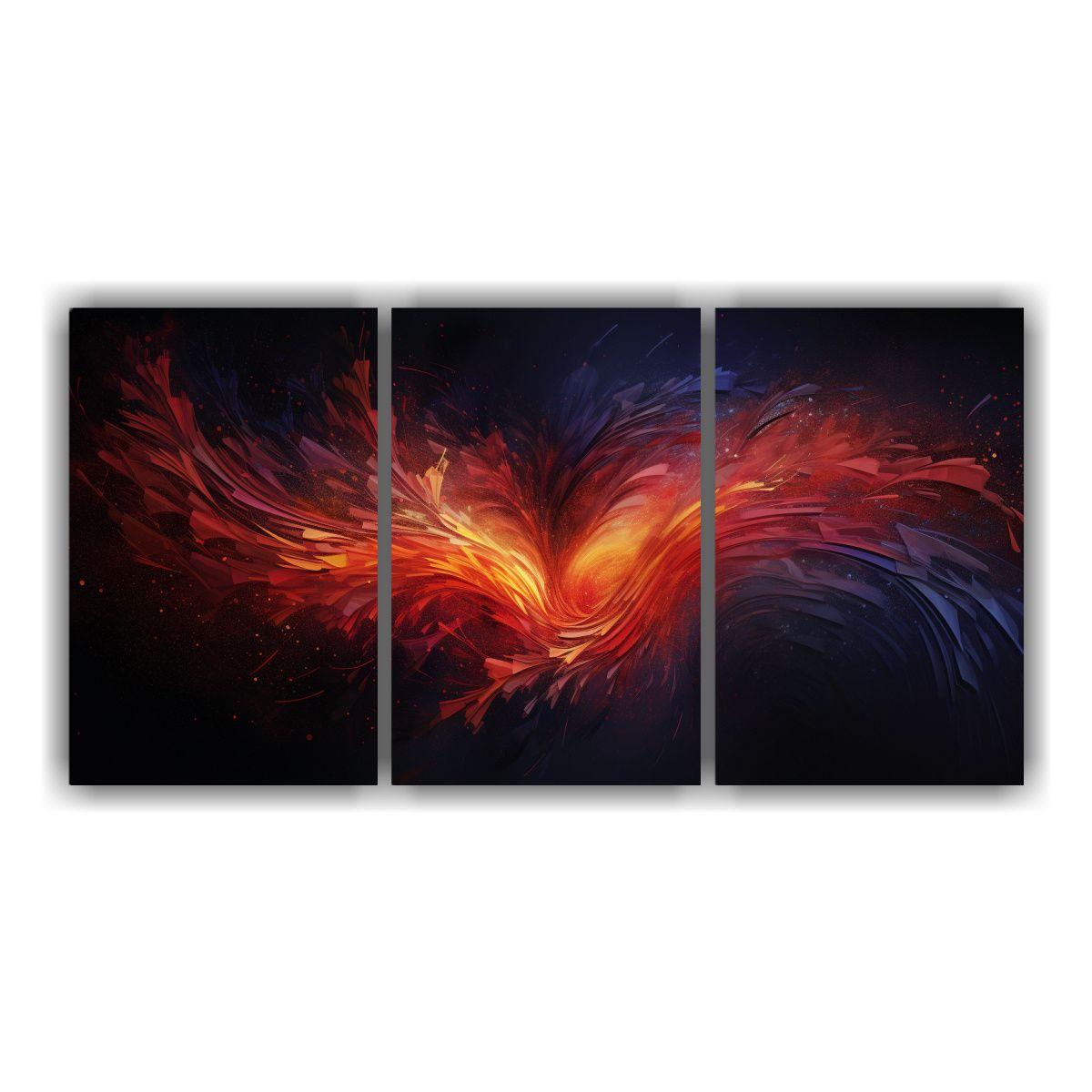 Pinturas Decorativas: Tres Cuadros Expresión 150x75 Cm-0