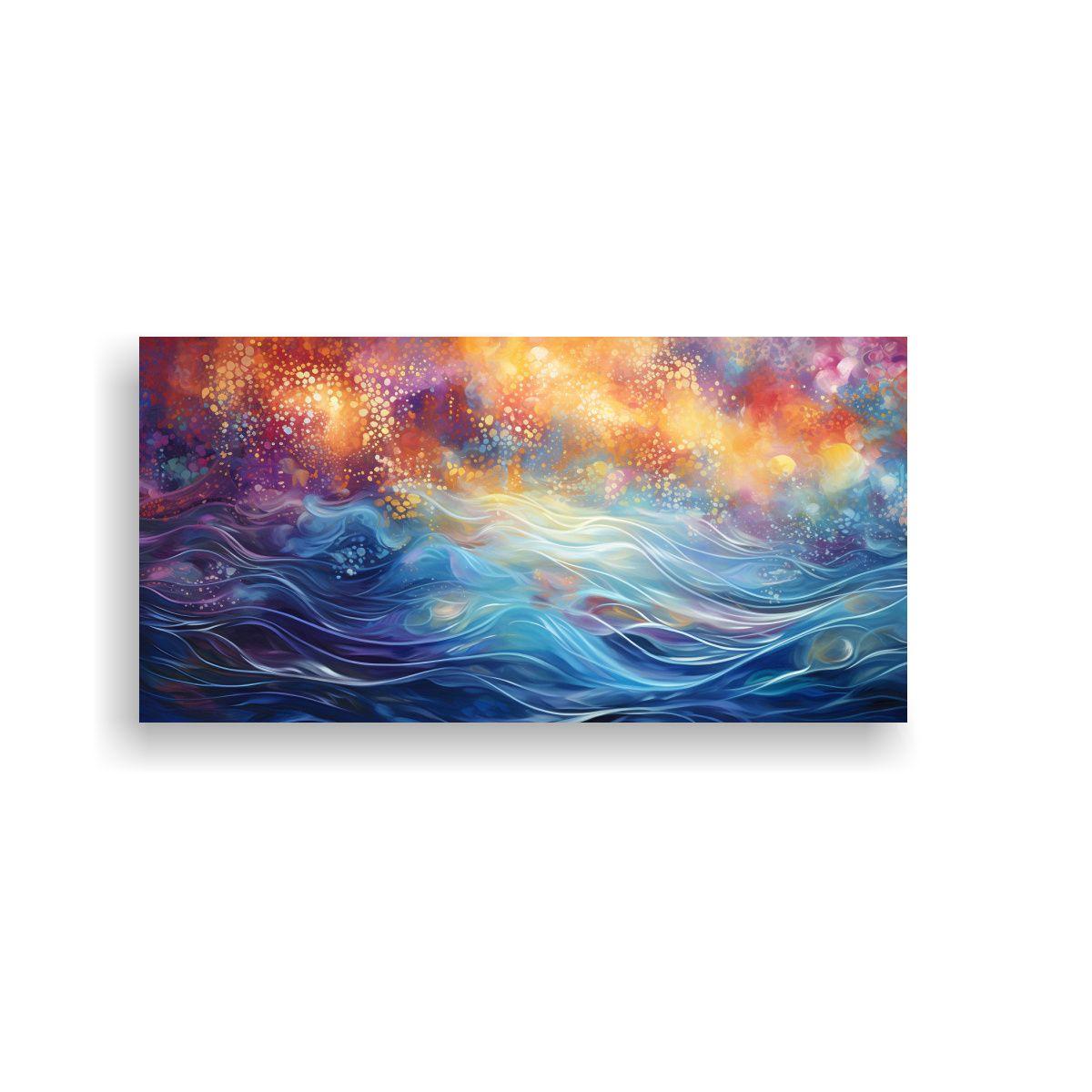 Cuadro De Lienzo Puntos Luminosos En Estilo 80x40cm-0