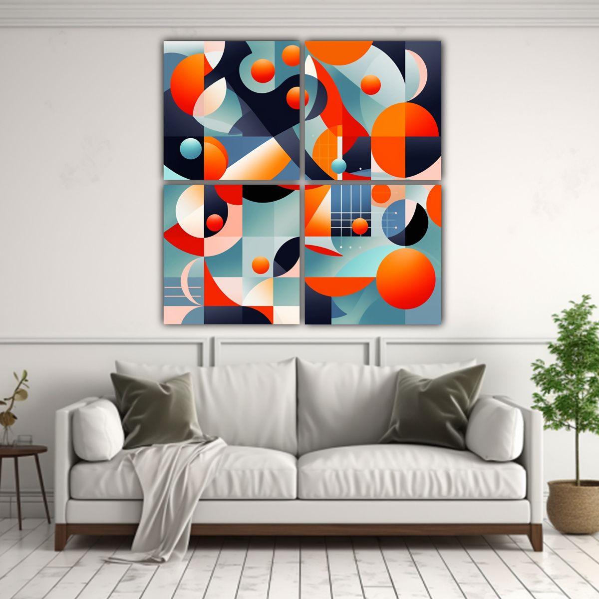 4 Pinturas Vanguardia Fantasía Generan Serie De 100x100 Cm-2
