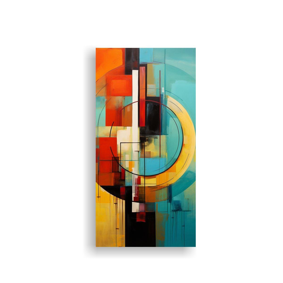 Pintura Abstracta Fine Art Finas Lineas Para Decor 20x40cm-0