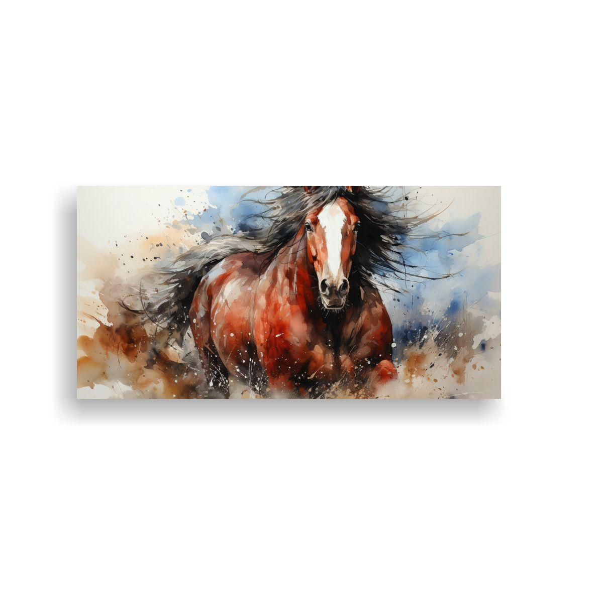 Obra De Arte Intensa De Un Caballo Clydesdale En A 100x50cm-0