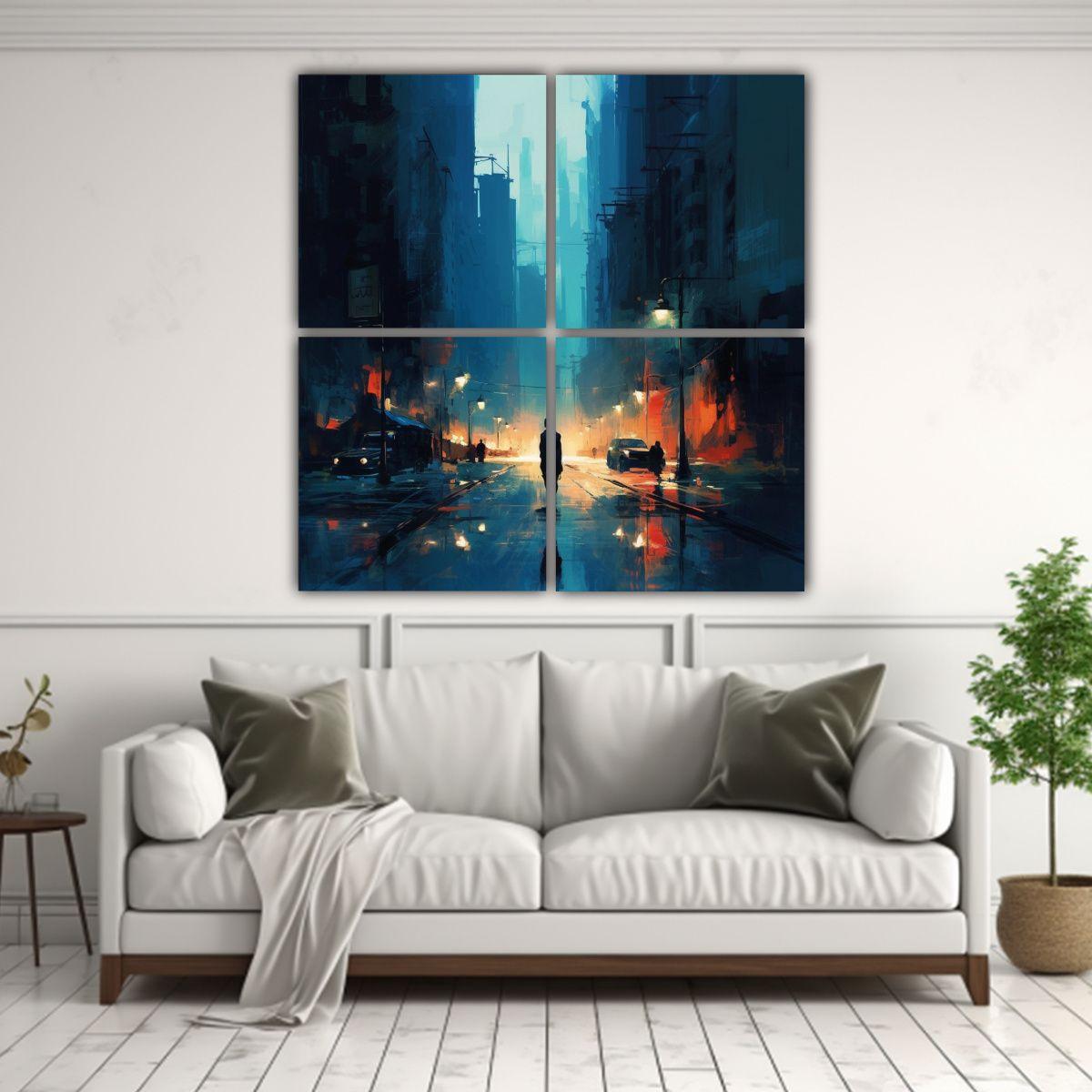 Pinturas Decorativas De Cuatro Cuadros 200x200 Cm-2