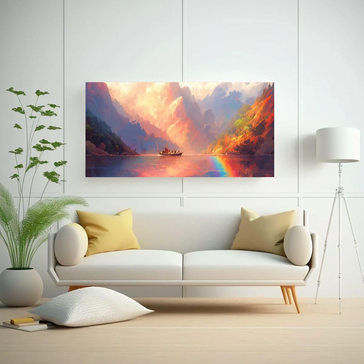 Pinturas Abstractas De Decoración En Lakeside Mou 160x80cm-2