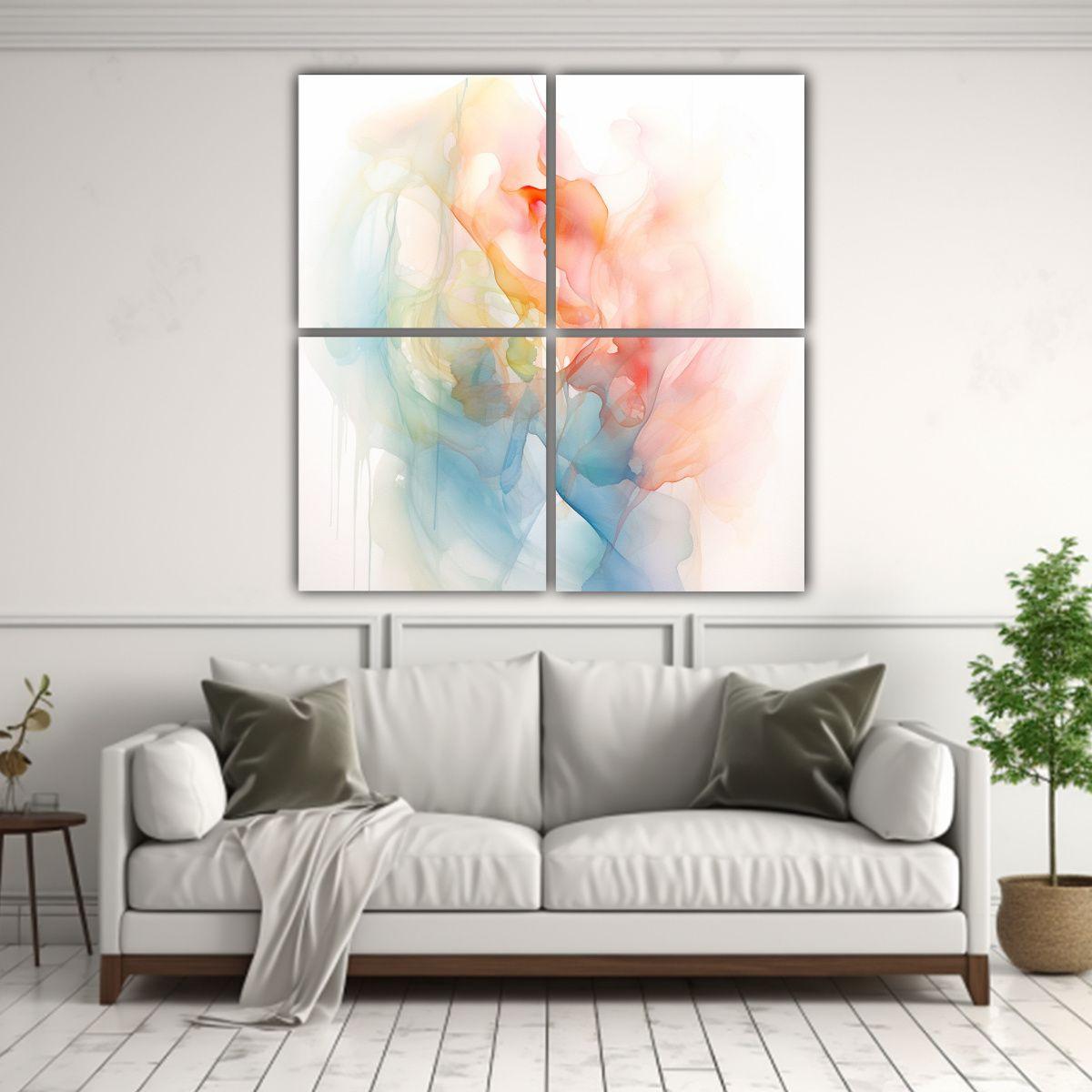 Pinturas Decorativas De Cuatro Artes: Diseño 200x200 Cm-2