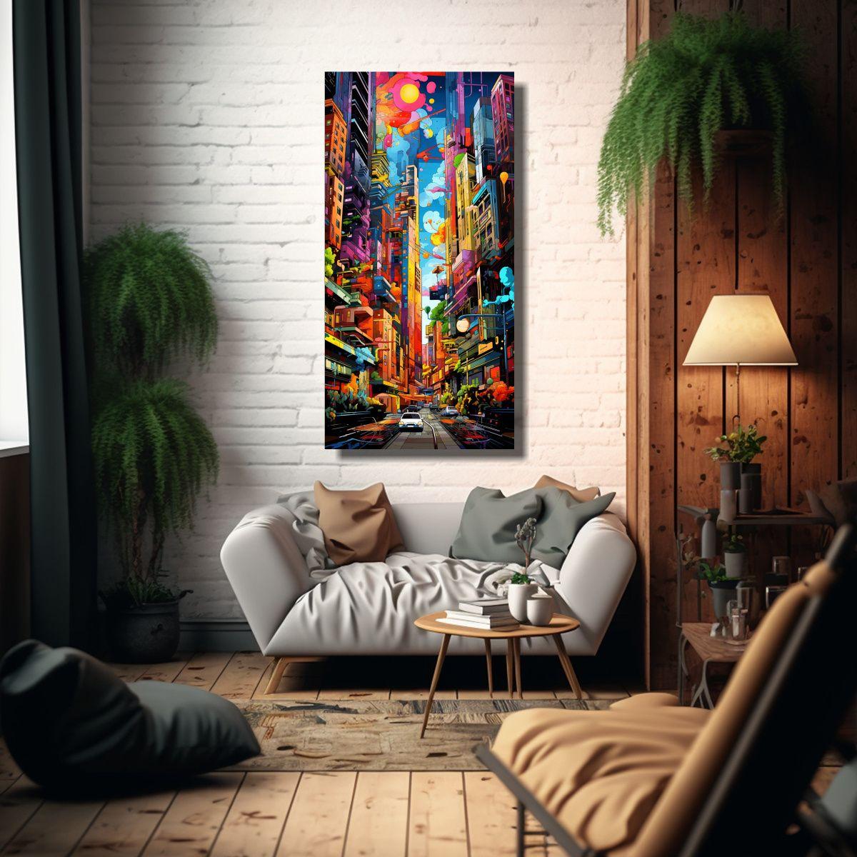Pintura Decorativa De Lienzo Con Armonía 40x80cm-2
