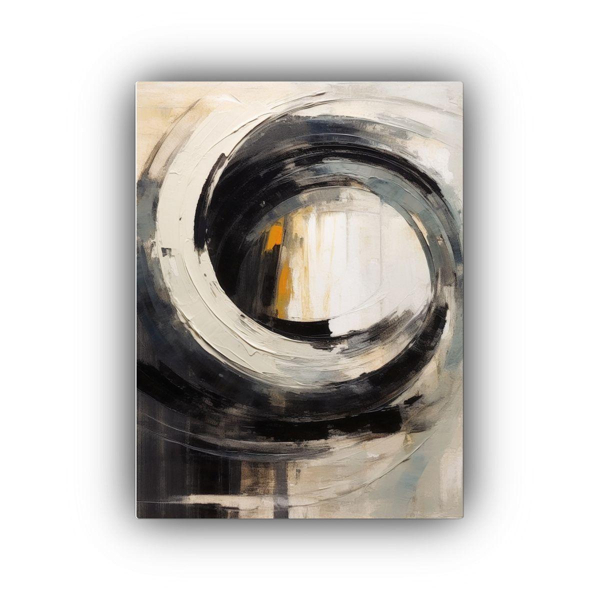 Lienzo Expresión Intensidad Abstracto Espiral Estilizado. 30x45cm-0