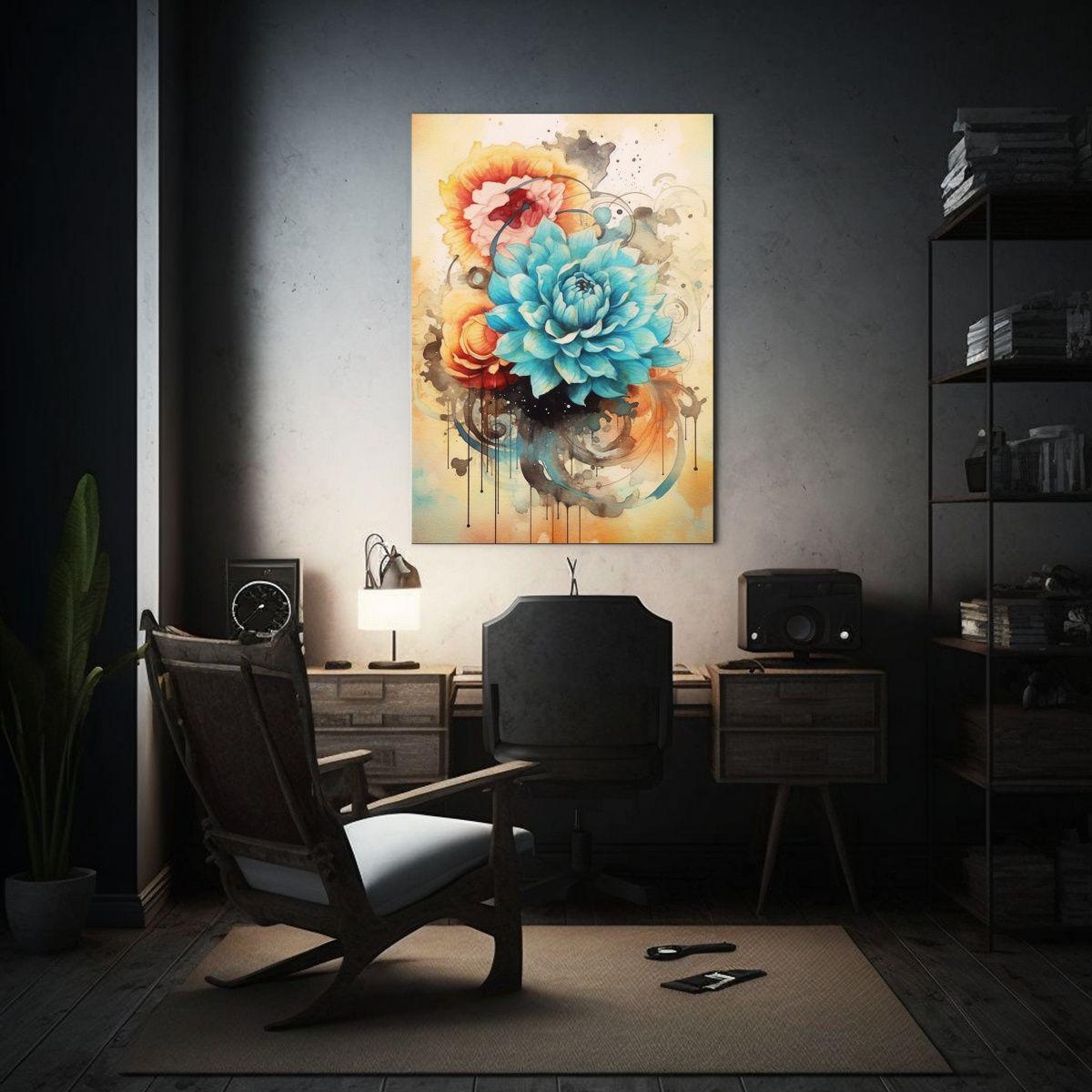 Pinturas Decorativas Inspiradoras De Flores 30x45cm-2