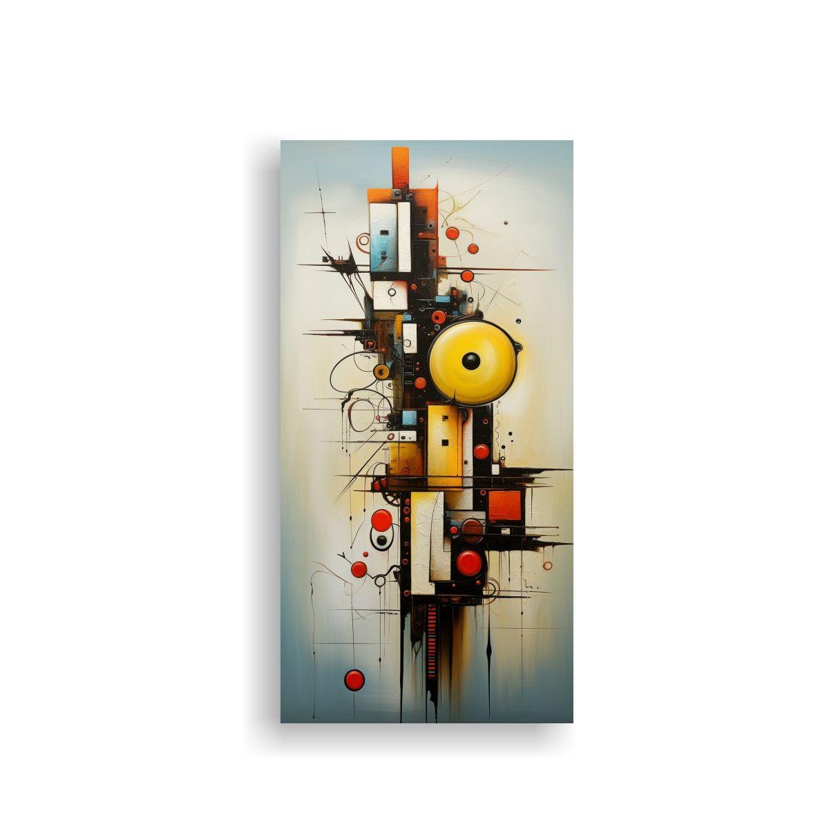 Pinturas Abstractas Intensas De Rostros Arte 20x40cm-0