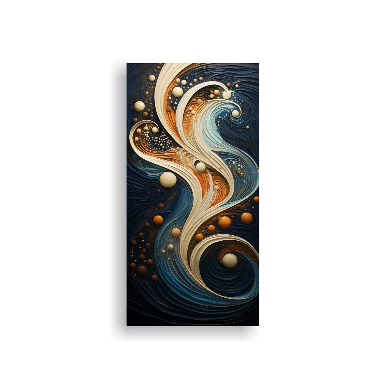 Lienzo Abstracto Inspirado Por Patrones 40x80cm-0