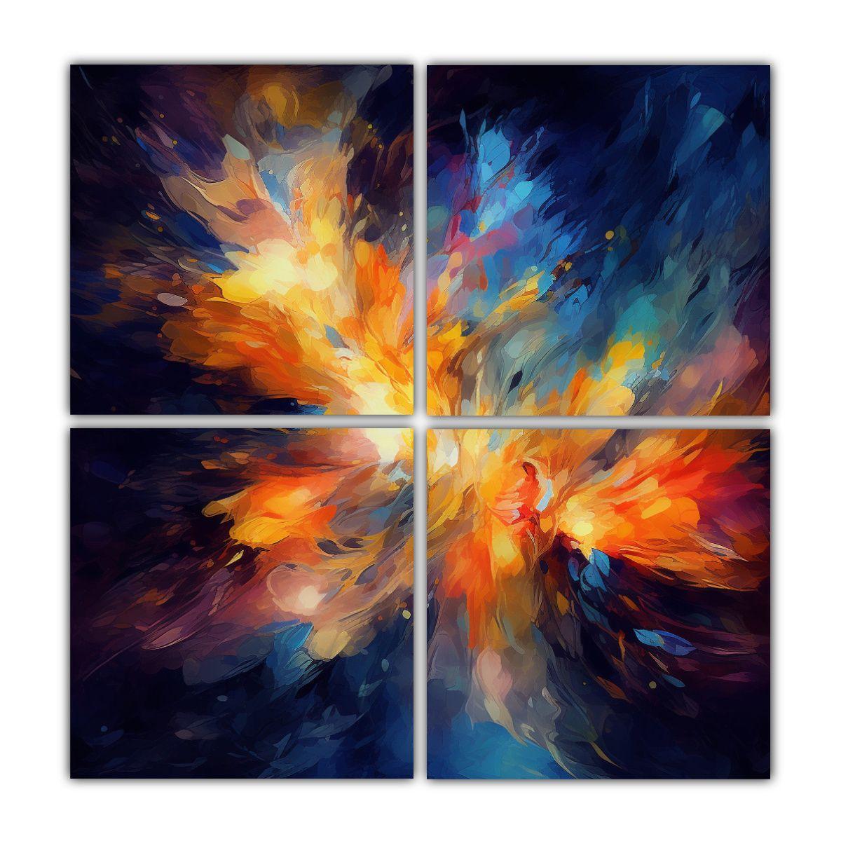 Arte Pared Abstracto Relieve Nocturno 8k1016 80x80 Cm-0