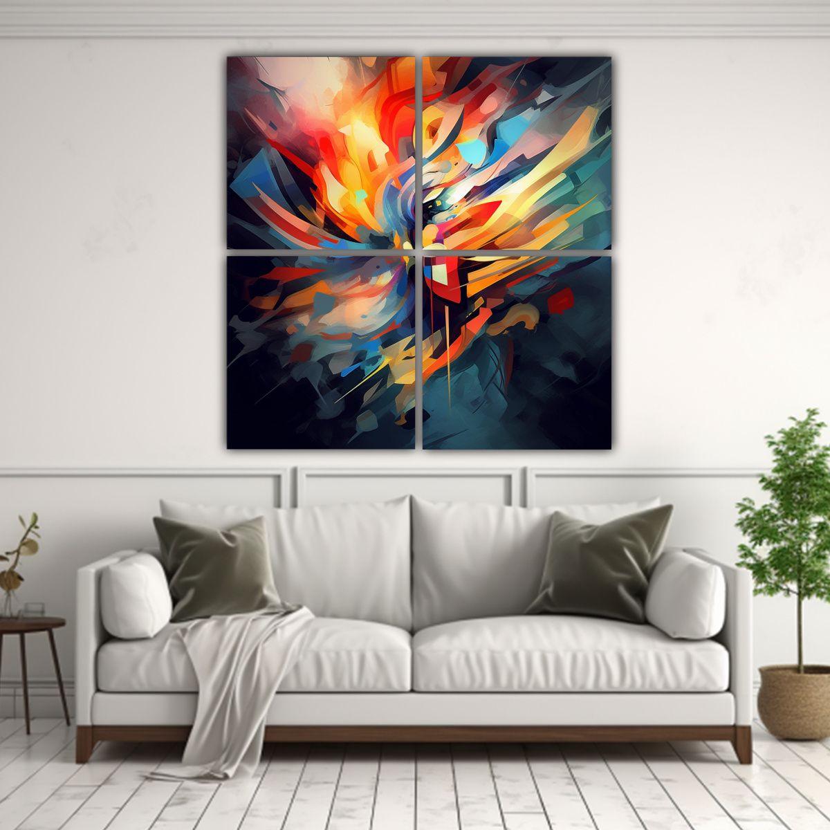 Pintura Abstracta Digital Lefterova De Alta 80x80 Cm-2