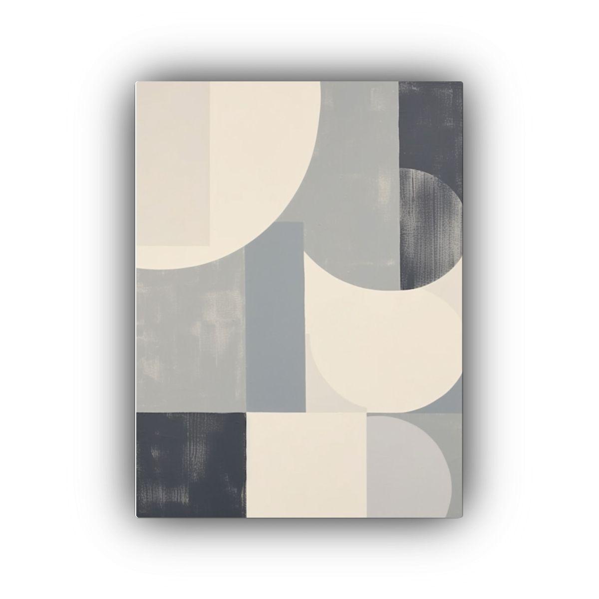 Composición Abstracta Geométrica Pintura 50x75cm-0