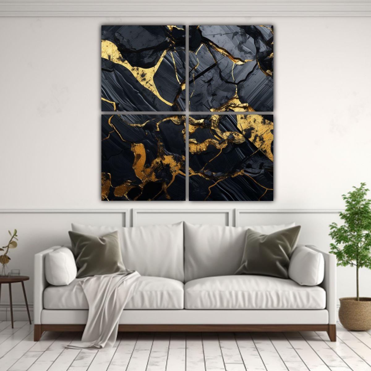 Pintura Decorativa Con Textura De Fondo De Roca 120x120 Cm-2