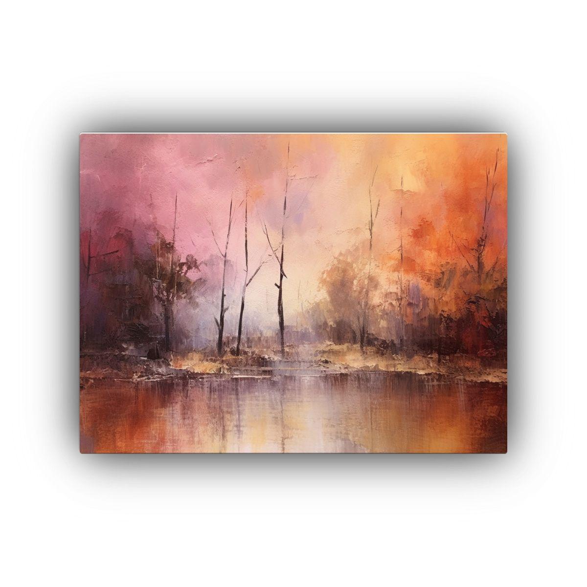 Pintura Lienzo Abstracta Nueva Inglaterra Alla Prima Decorac 40x30cm-0