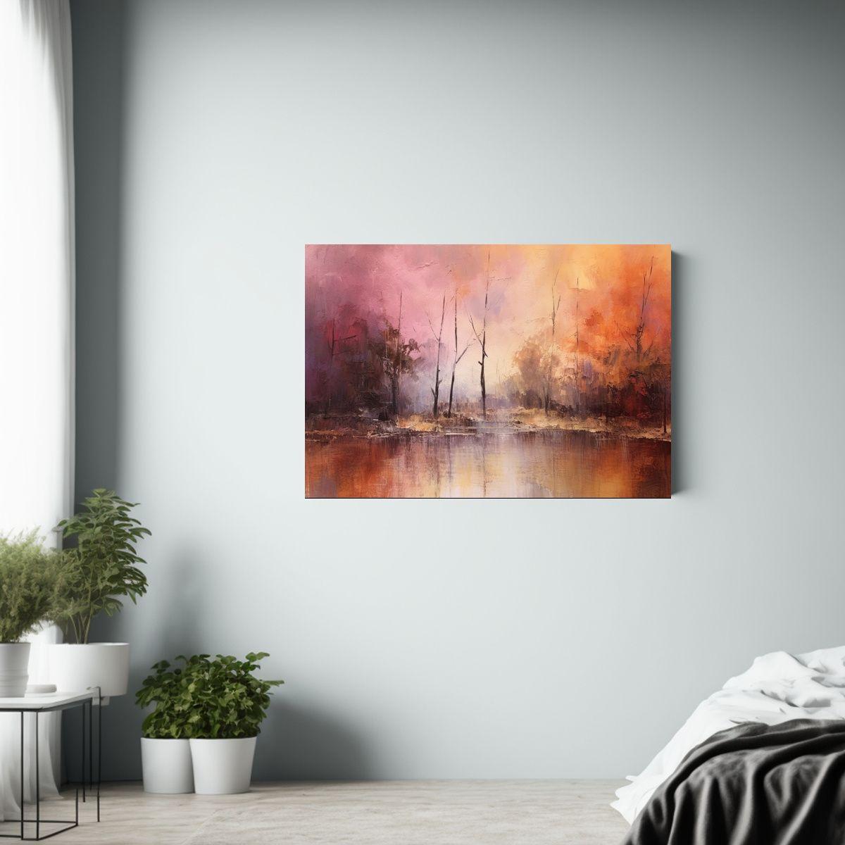 Pintura Lienzo Abstracta Nueva Inglaterra Alla Prima Decorac 40x30cm-2