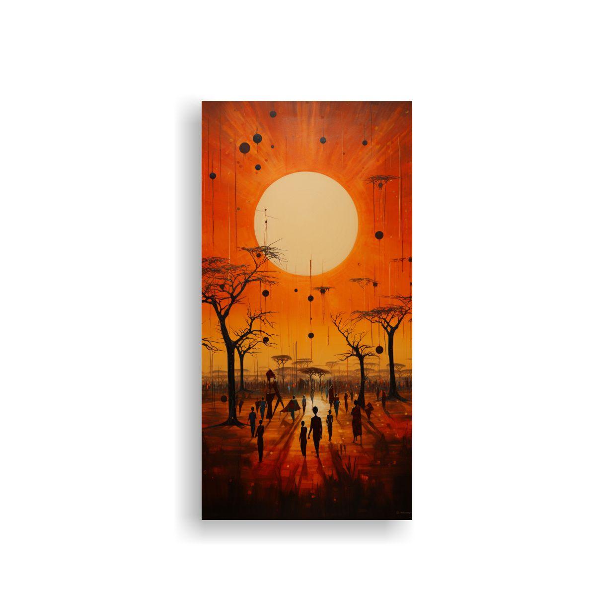 Pintura Decorativa De Arte Fino: Abstracción 30x60cm-0