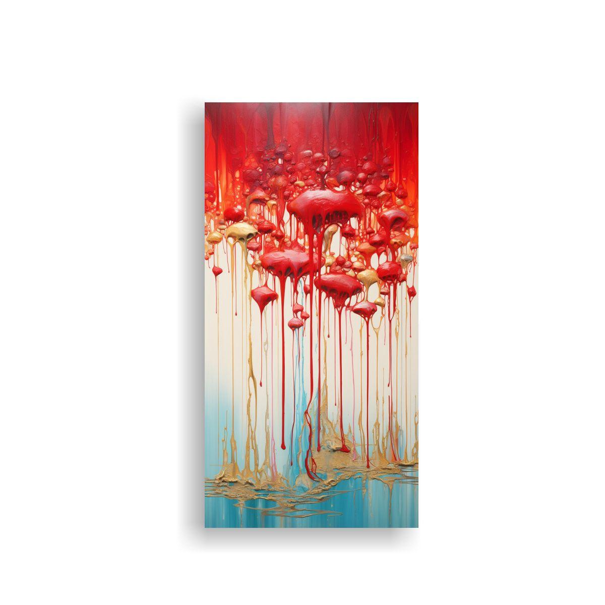 Cuadro Fotografía Temática En Rojo Y Dorado 60x120cm-0