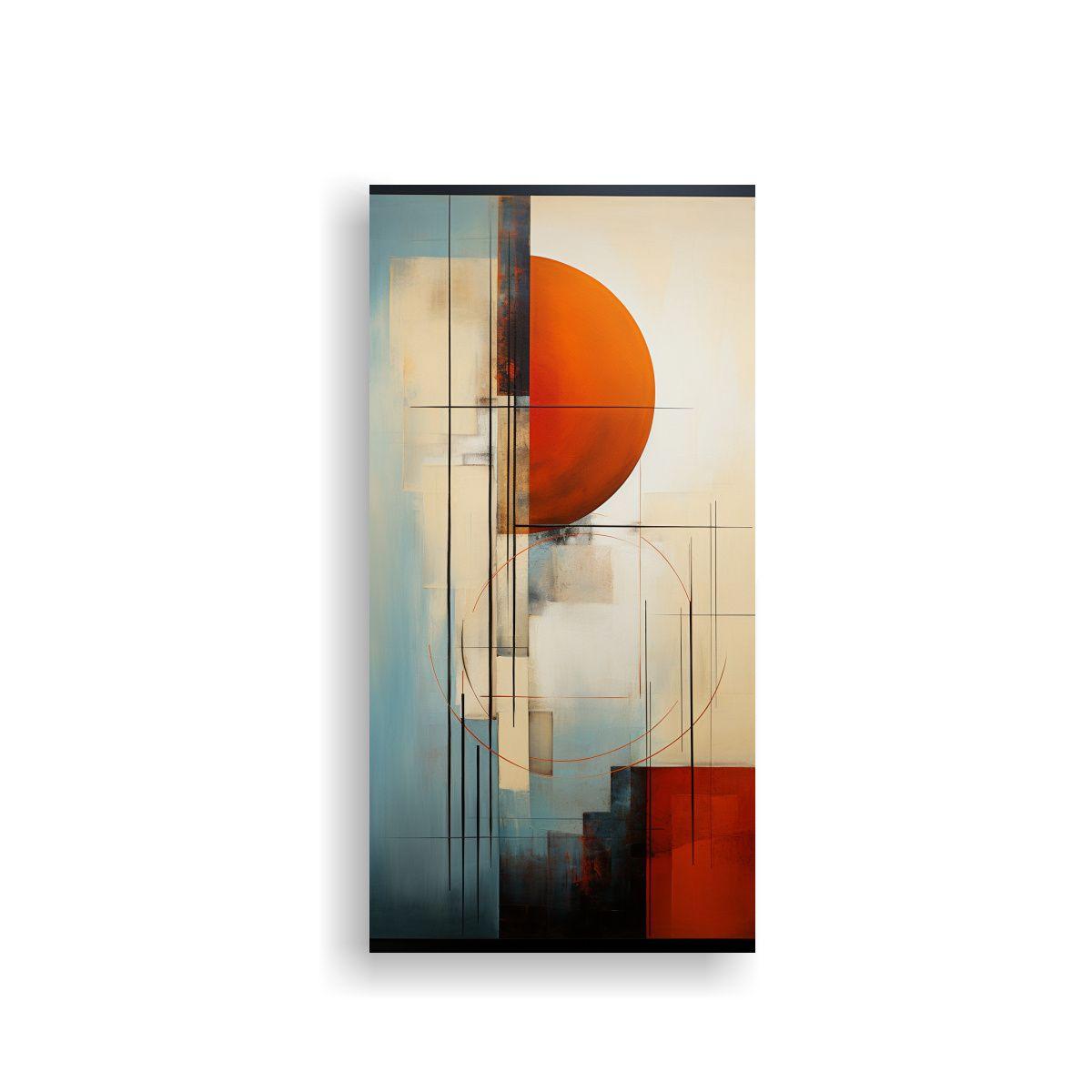 Pintura De Pared Abstracta Simetría Arte Contempo 60x120cm-0