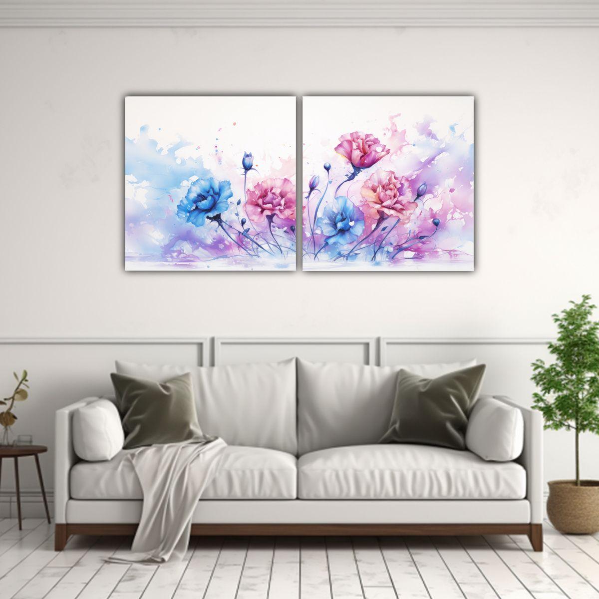 Conjunto De 2 Lienzos De Tela Con Diseño 140x70 Cm-2