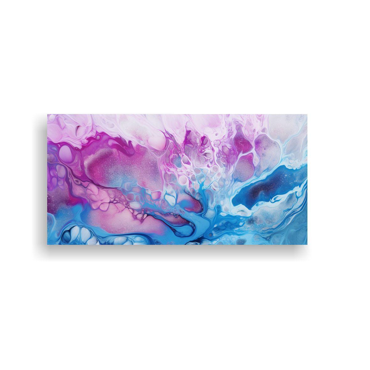 Lienzo Abstracto Azul Y Morado Para Decoración 120x60 Cm-0