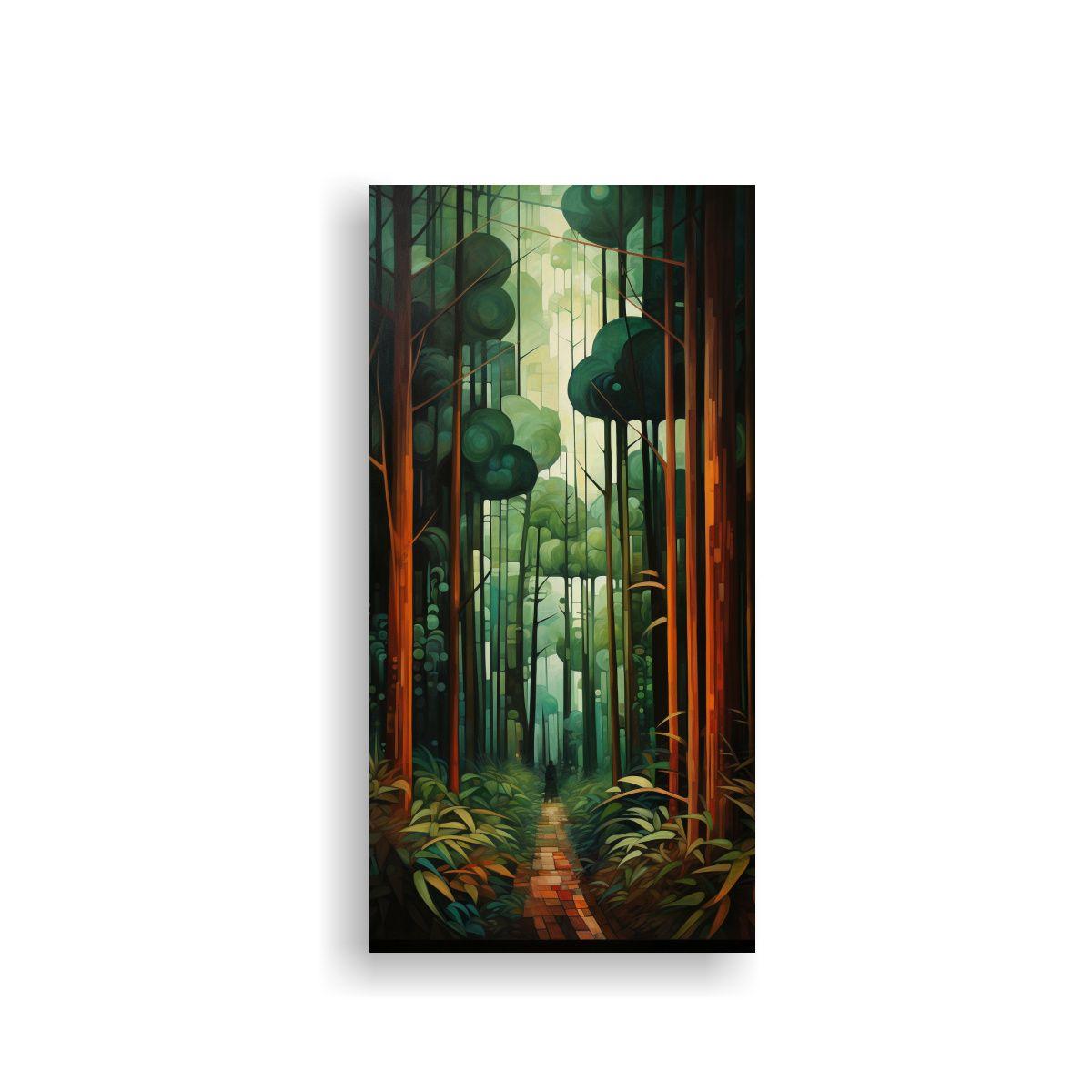 Cuadro Abstracto De Bosques En Equilibrio 80x160cm-0