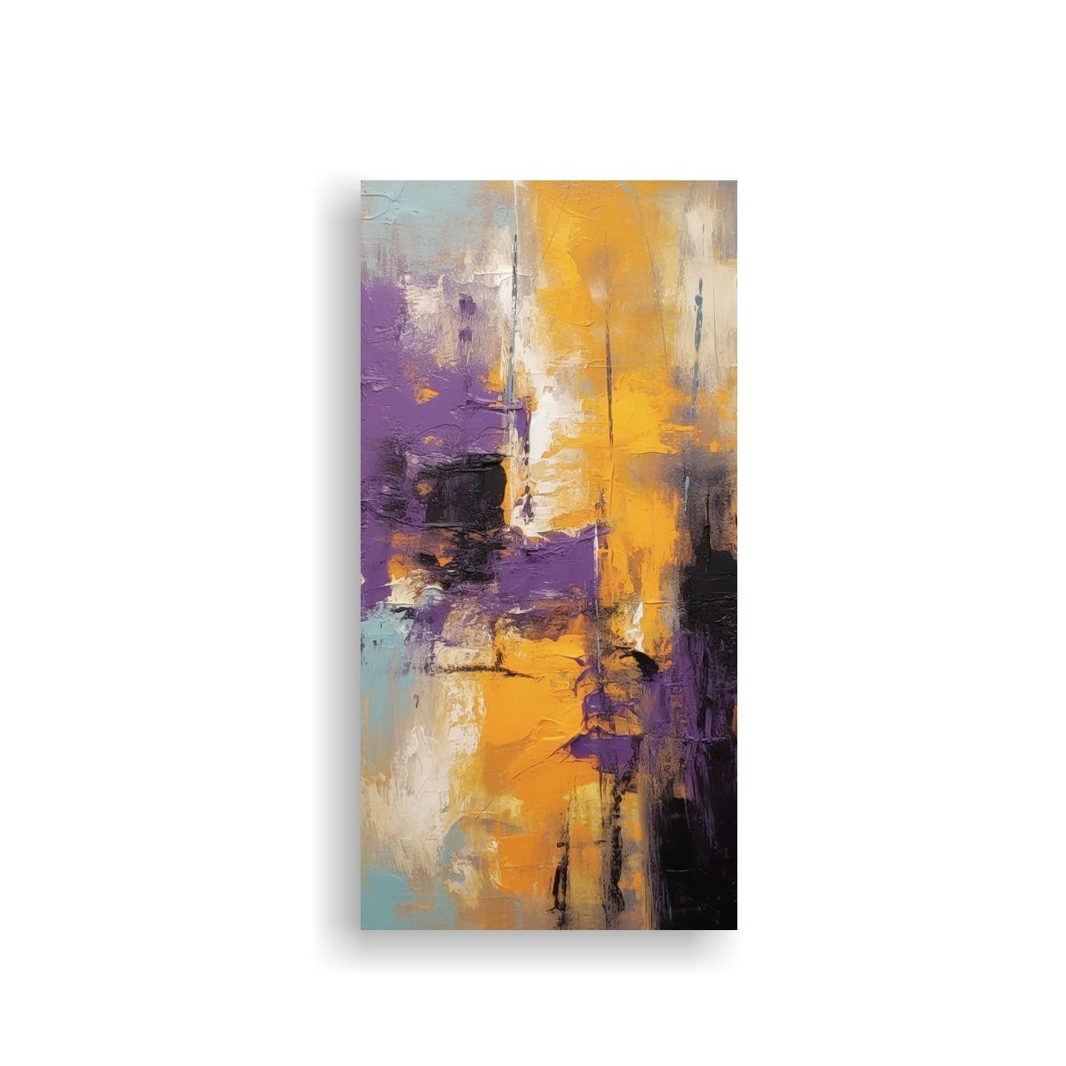 Pintura Abstracta De Impacto Visual En Tonos 60x120cm-0