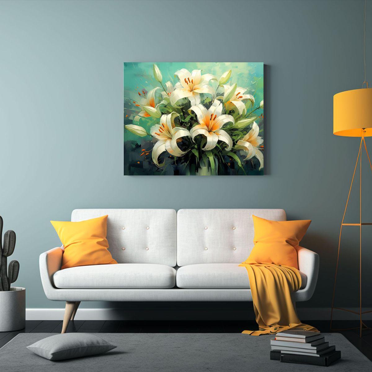 Cuadro De Decoración Arte Colores Textura Ramo 120x80cm-2