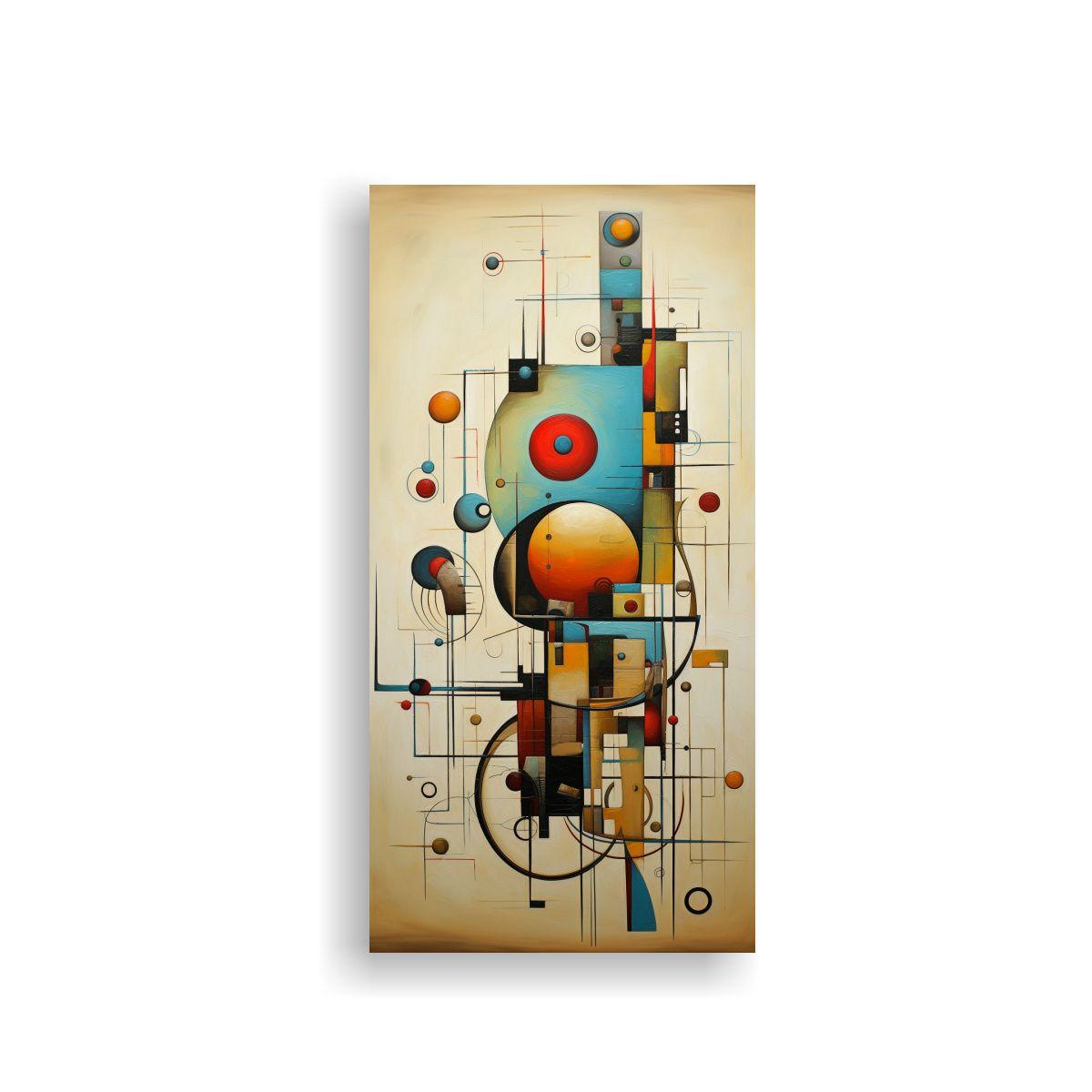 Pinturas Decorativas Abstractas Con Finas Líneas 20x40cm-0