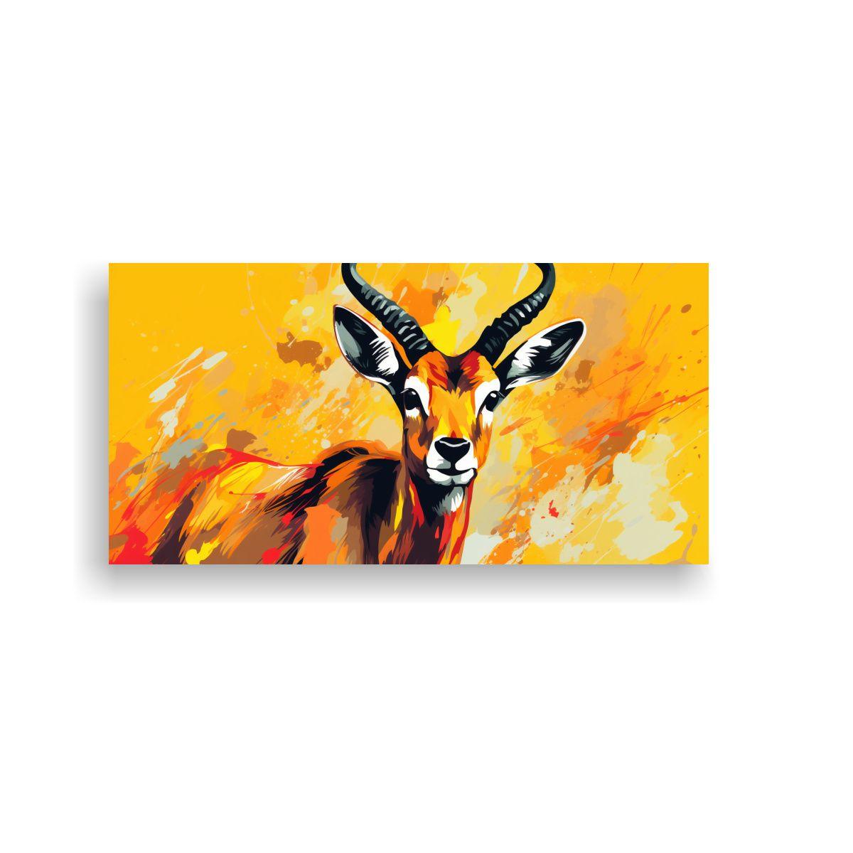 Pintura Expresa Clásico: Antílope Amarillo Neo 160x80cm-0
