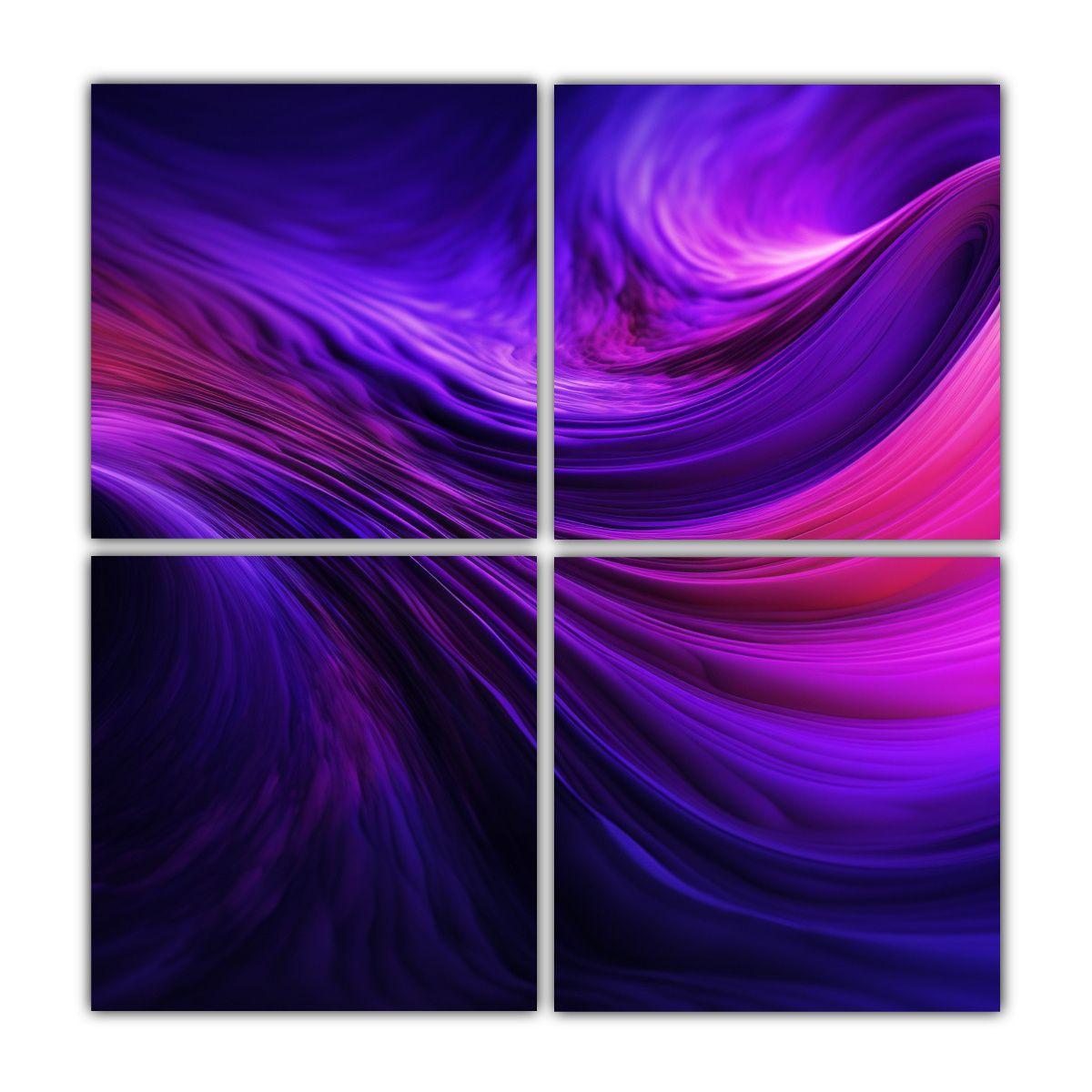 Pintura Abstracta Morada Creativa De Alta 120x120 Cm-0