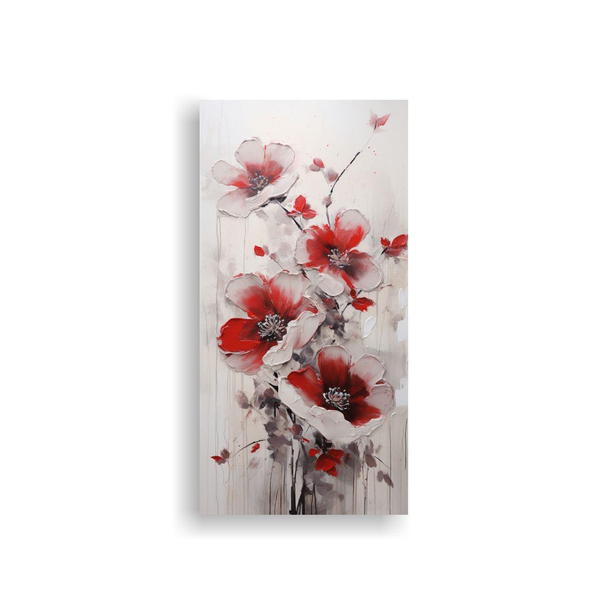 Cuadro Acrílico Blanco Con Detalles Intrincados 20x40cm-0