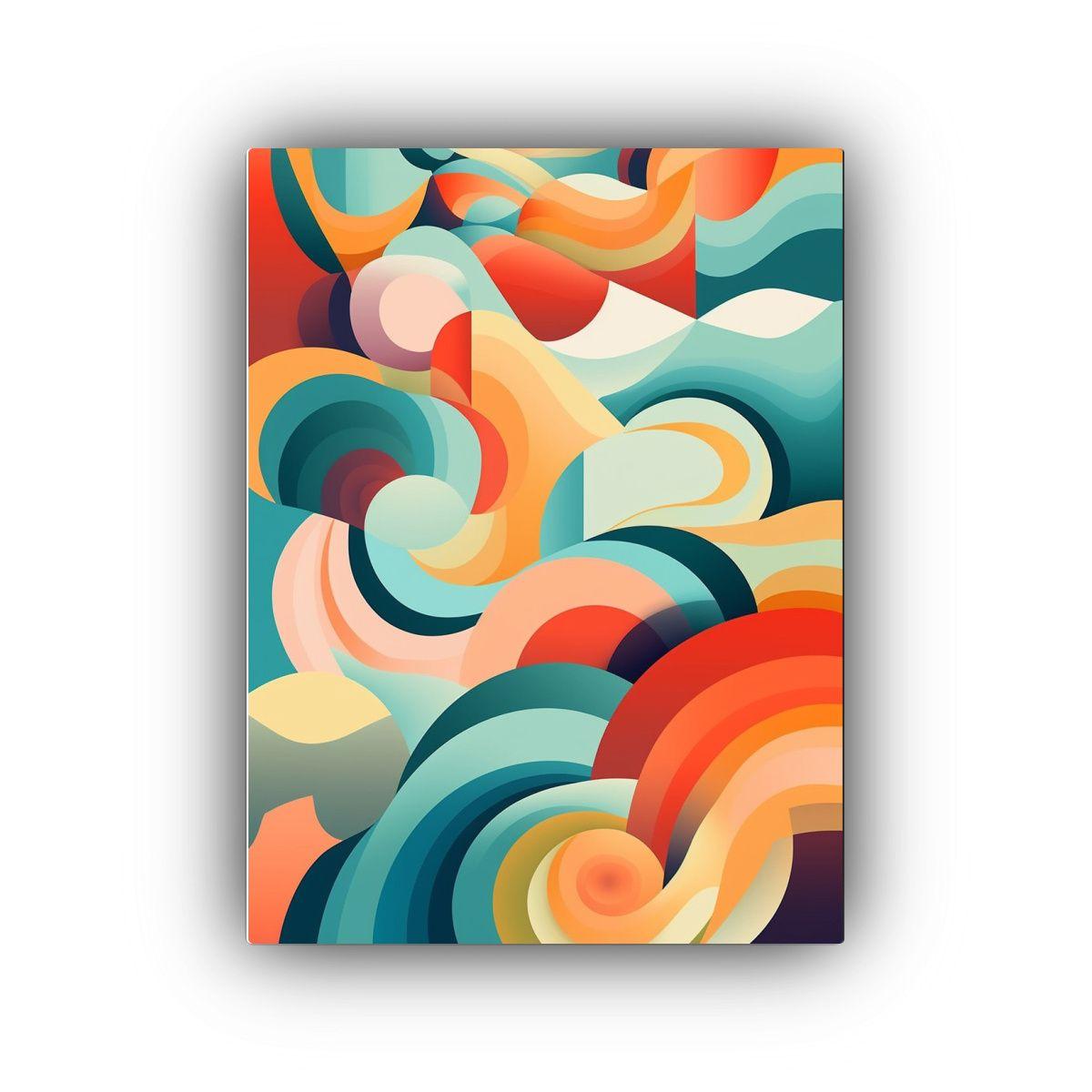 Lienzo De Tela Equilibrio Visual Abstracto En Acuarela 30x45cm-0