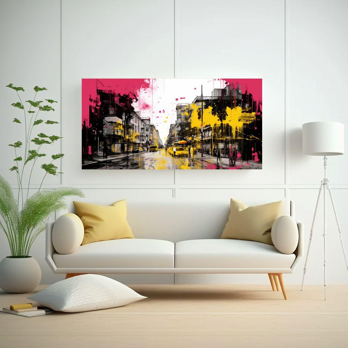 Pinturas Decorativas En Lienzo De Santiago En Chil 60x30cm-2